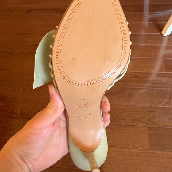 Zara Green Heels for Women for sale - eBay Zara Women\'s Olive Heeled Mules